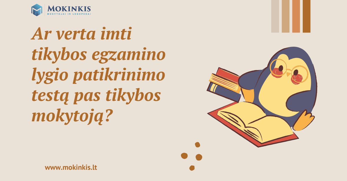 Ar verta imti tikybos egzamino lygio patikrinimo testą pas tikybos mokytoją?
