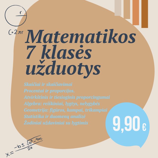 Matematikos užduotys 7 klasei