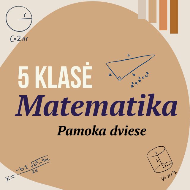 5 klasė Matematika. Pamoka dviese.