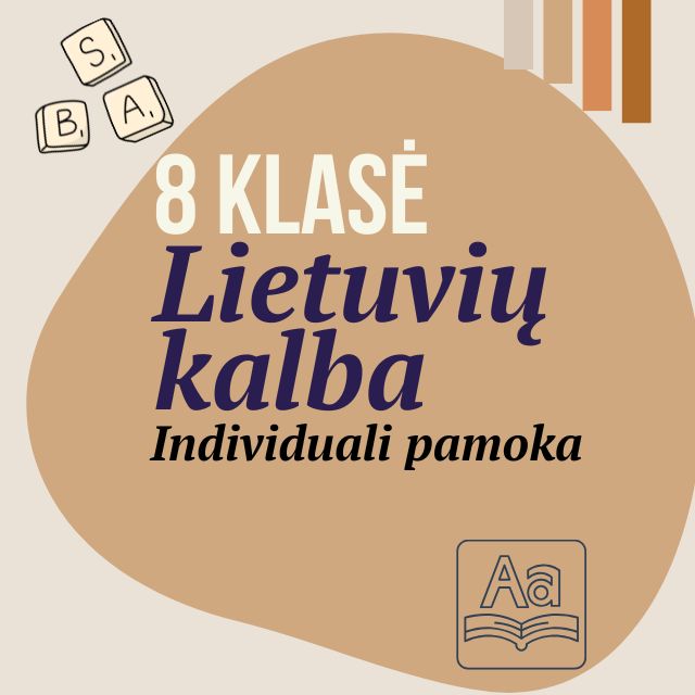 8 klasė Lietuvių kalba. Individuali pamoka.