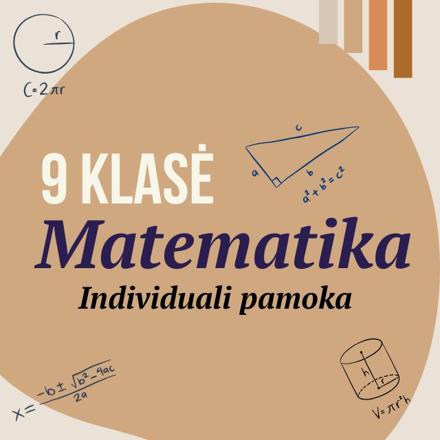 9 klasė Matematika. Individuali pamoka.