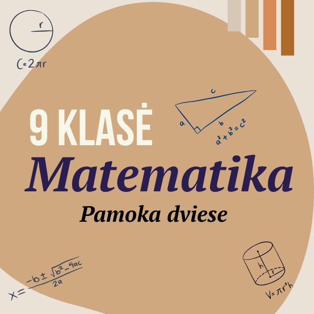 9 klasė Matematika. Pamoka dviese.