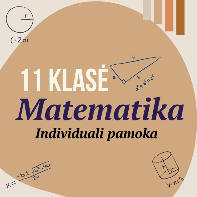 11 klasė Matematika. Individuali pamoka.
