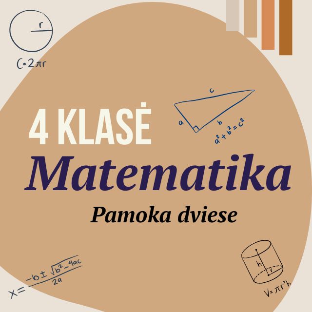 4 klasė Matematika. Pamoka dviese.