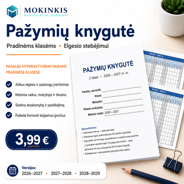 Elgesio pažymių knygutė