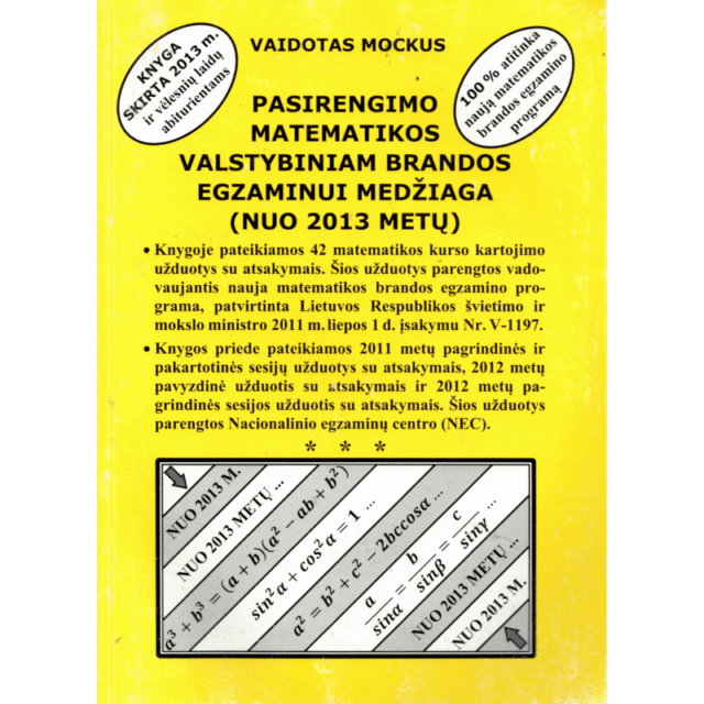 Pasirengimo matematikos VBE medžiaga nuo 2013 metų