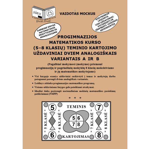 Progimnazijos matematikos kurso 5-8 kl. kartojimo uždaviniai